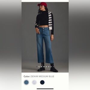 ANTHROPOLOGIE Colette High Rise Wide Leg Jeans 32